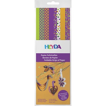Набор полосок бумаги для квиллинга Brunnen Heyda, 8 цветов, 160 штук Фиолетовый - 35